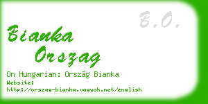 bianka orszag business card