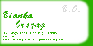 bianka orszag business card